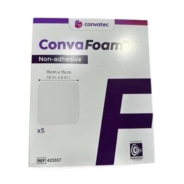 Non-Adhesive Hydrofiber Foam Dressing, 6 x 6", 5/bx (15x15cm) (Continental US Only)