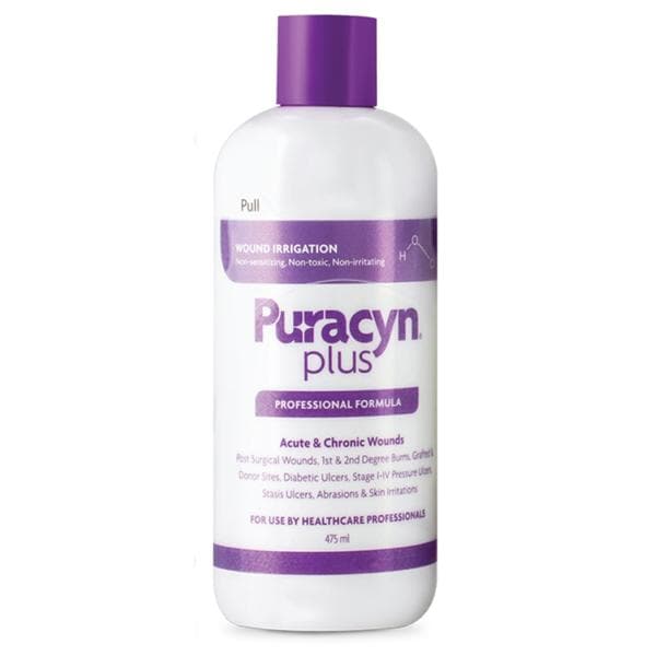 Puracyn Plus Professional, Wound Irrigation & Management Solution, Non-Sterile, Antimicrobial, 475 ml (16 oz), Instill/Spikeable, 6/cs (US Only)