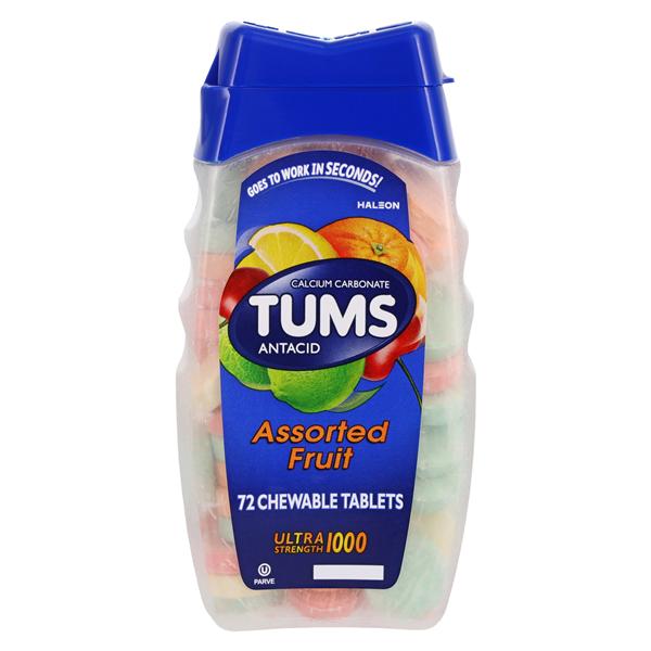 Tums Antacid Chewable Tablets, Ultra Strength, Assorted Fruit, 72/btl, 24 btl/cs (Available for sale in US only) (Products cannot be sold on Amazon.com or any other third Party sites.) (Item is Non-Returnable)
