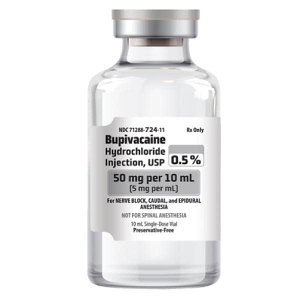 Bupivacaine Hydrochloride Injection, USP, 0.50% 50 mg per 10 ml, SDV, 1/bx (Rx) (Item is Non-Returnable) (US Only, Excluding IN and ND)