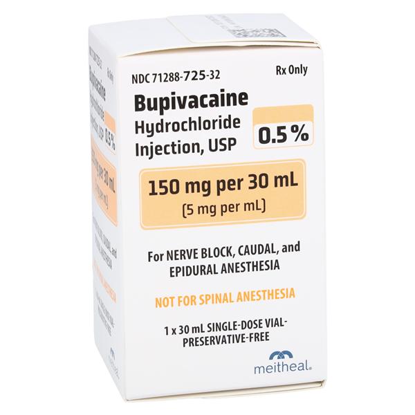 Bupivacaine Hydrochloride Injection, USP, 0.5% 150 mg per 30 ml, SDV, 1/bx (Rx) (Item is Non-Returnable) (US Only, Excluding IN and ND)