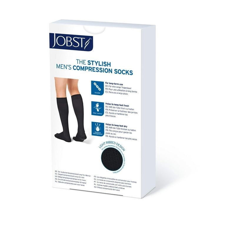 Compression Hose, Knee High, 30-40 mmHG, Open Toe, Black, Medium (Continental US Only)