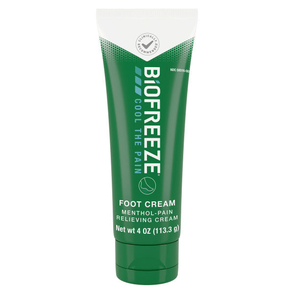 Biofreeze Foot Care Cream, 4 oz Tube, 3/bx 8bx/cs (Biofreeze Retail is only available for sale to Non-Clinical markets, and strictly follows MAP pricing. Biofreeze Retail cannot be sold on any third party sites (Amazon, Walmart, etc) (US Sales Only) (Item is considered HAZMAT and cannot ship via Air or to AK, GU, HI, MP, PR, VI)