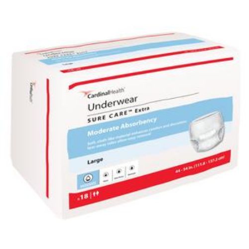 Protective Underwear, Large, 18/bg, 4 bg/cs (Continental US Only)