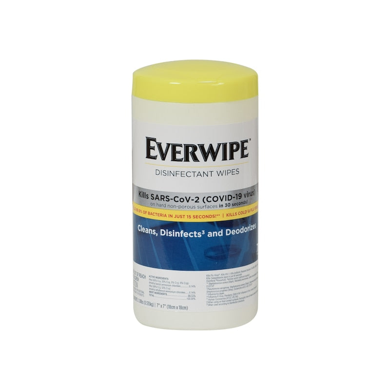 Everwipe Disinfectant Wipes (101075), 75 Wipe Canister, 6 canister/cs (US Only)