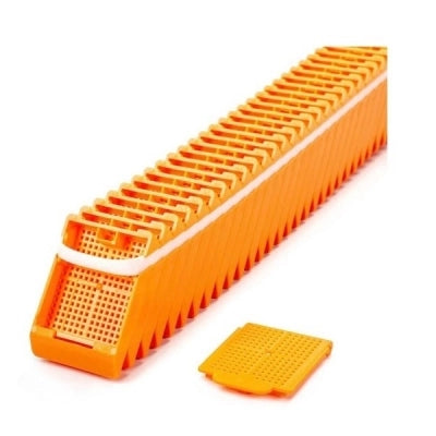 Histosette II, Lid Only Cassettes for Label Machine, Biopsy, Orange, (base sold separately), 2000/cs