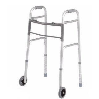 Walker, Dual Release, Aluminum, Folding, 5" Single Front Wheels, 32-39", 300lb, 2/cs (Continental US Only)