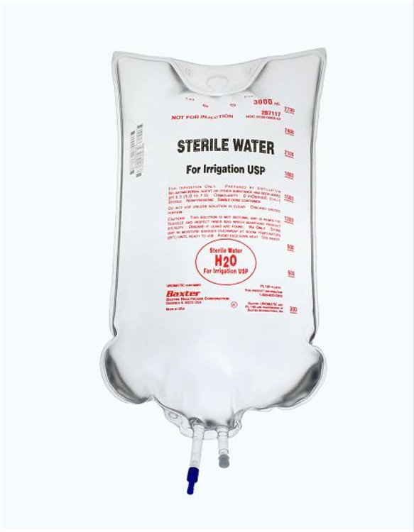 Sterile Water for Irrigation, USP, 3000 ml, Uromatic Plastic Container, Not for Injection, Non-Pyrogenic, Sterile, 4/cs (Rx) (Continental US Only) (Product Access Restricted. Check with your sales rep to verify eligibility)