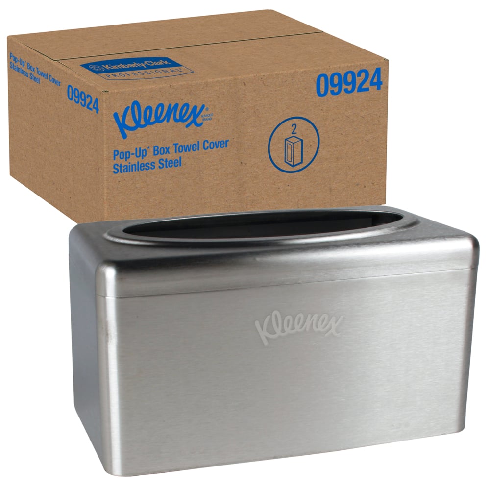 Box Towel Cover, Stainless Steel, 10.4"W x6.1"H x 5.4"D, 2/cs (Products cannot be sold on Amazon.com or any other 3rd party site) (DROP SHIP ONLY) (US Only)