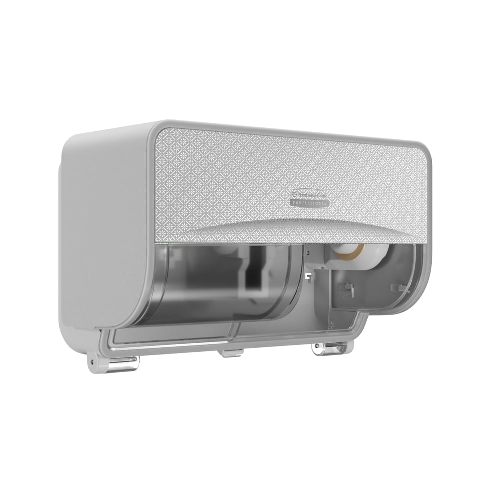 Toilet Paper Dispenser, Coreless, Standard Roll, 2 Roll, Horizontal, with Silver Mosaic Design Faceplate, 1 Dispenser and Faceplate/cs (Products cannot be sold on Amazon.com or any other 3rd party site) (DROP SHIP ONLY) (US Only)