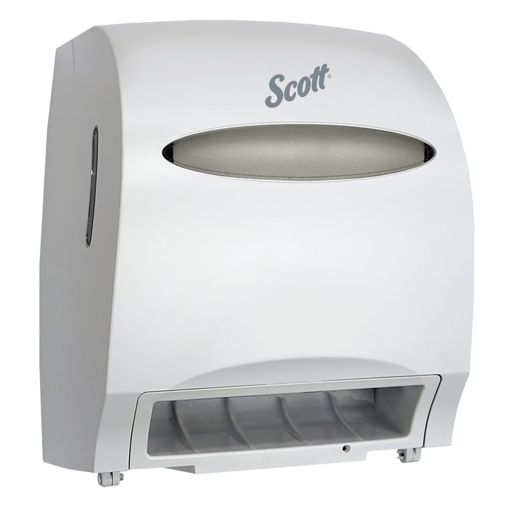 Towel Dispenser, Electronic, Hard Roll, White, Proprietary Purple Arms, 1/cs (Products cannot be sold on Amazon.com or any other 3rd party site) (DROP SHIP ONLY) (US Only)