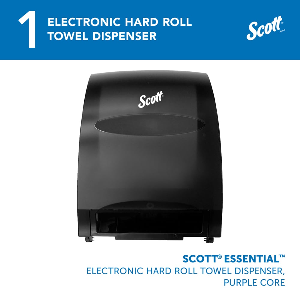 Towel Dispenser, Electronic, Hard Roll, Smoke, Proprietary Purple Arms, 1/cs (Products cannot be sold on Amazon.com or any other 3rd party site) (DROP SHIP ONLY) (US Only)