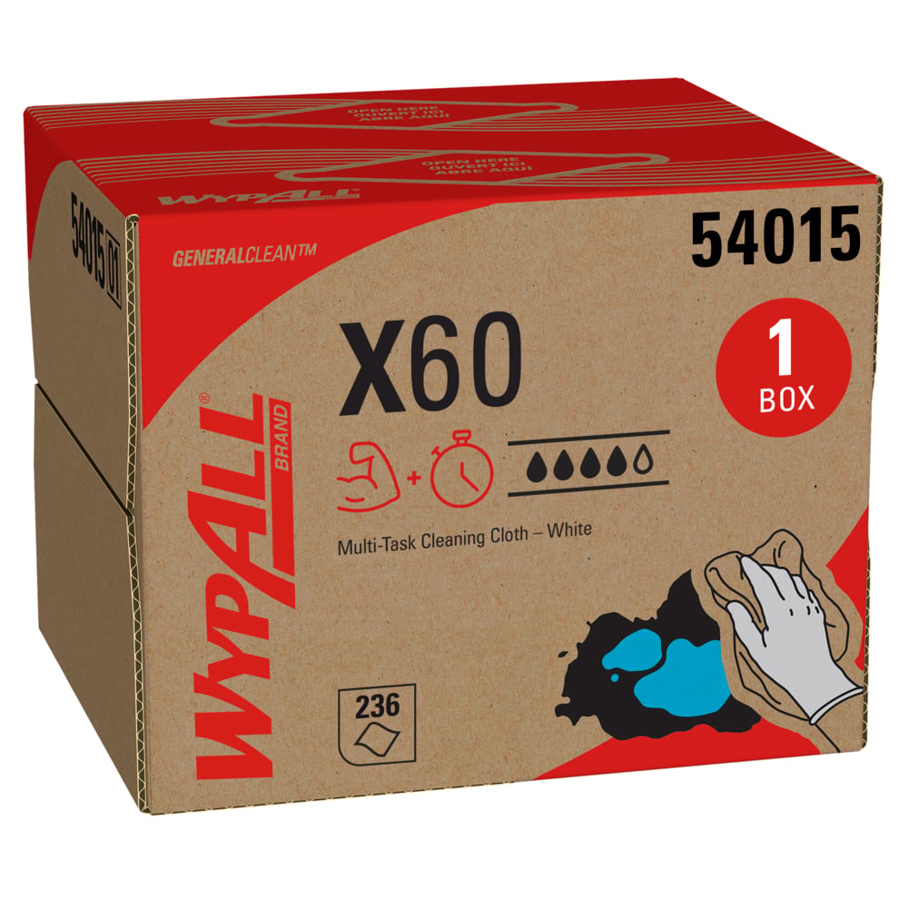 X60 Cloth, 12.5" x 16.8", White, 252 sheets/pk, 1 pk/cs (Products cannot be sold on Amazon.com or any other 3rd party site) (US Only)