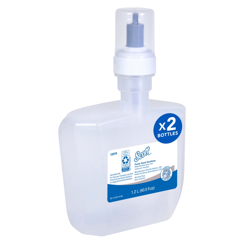Kleenex Hand Sanitizer, Alcohol-Free, 1.2L, Clear, 2/cs