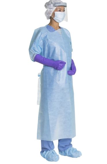 Laminated Comfort Gown, With Thumbhooks, Blue, X-Large, 100/cs (US Only)