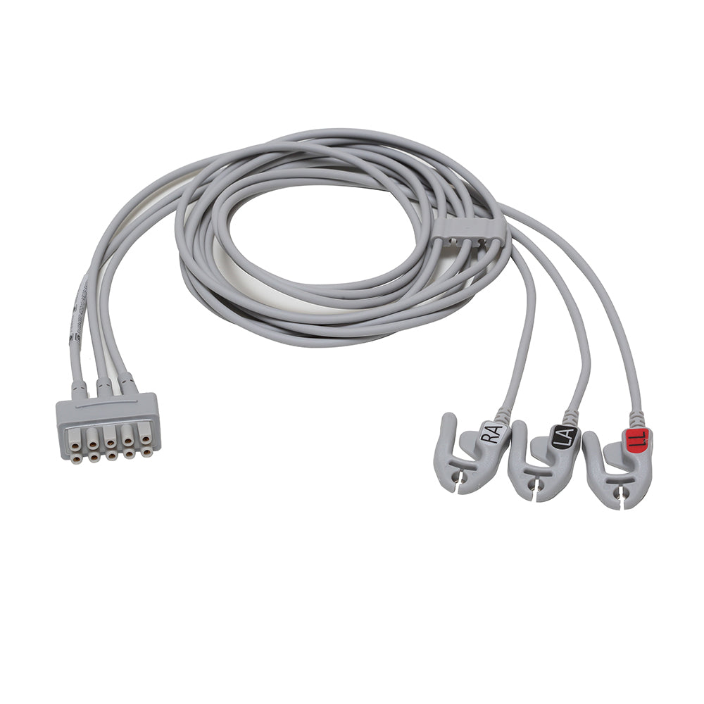 ECG Leadwire Set, 3-Lead, Grabber, 51", AHA (Continental US Only)