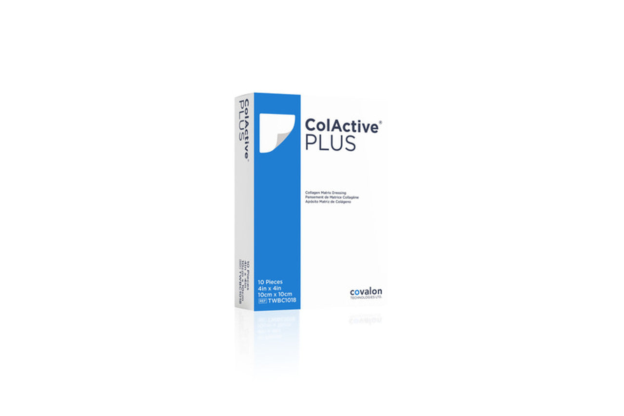ColActive Plus Ag Silver Collagen Dressing, 4" x 4", 10/bx