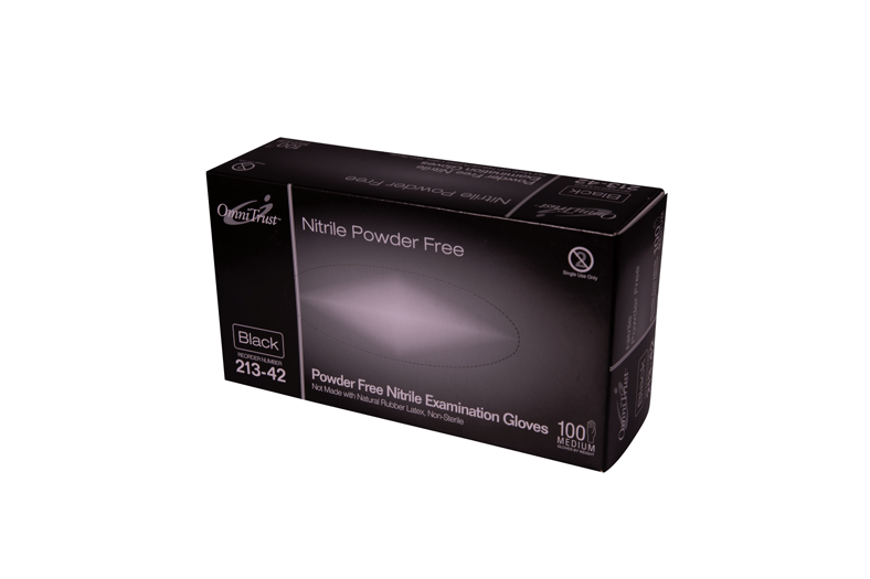 Exam Glove, Nitrile, Small, Powder Free (PF), Black, 100/bx, 10 bx/cs (78 cs/plt) (See additional pricing for drop ship orders less than 1,000 cs)