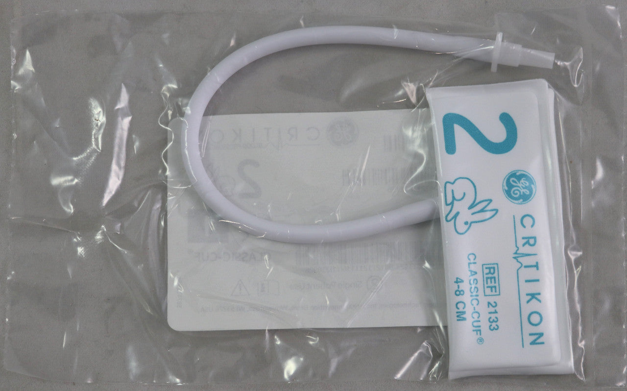 Cuff, Neonatal #2, 1-Tube, Male Slip, White, 4-8cm, 20/bx (Continental US Only)