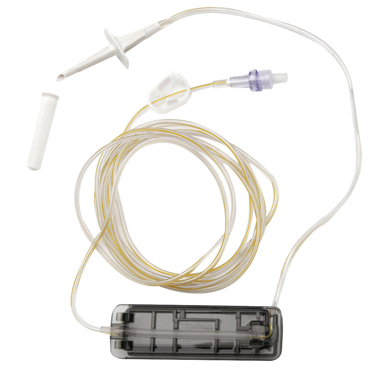 CADD Administration Set, Yellow Striped, (1) Port, 105" Tubing, Filter, Spike, 20 drops/ml, 125 ml/hr, 12/bx (US Only)