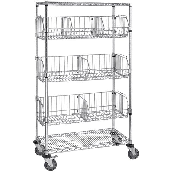 Mobile Basket Unit, 24"W x 48"L x 69"H (DROP SHIP ONLY)