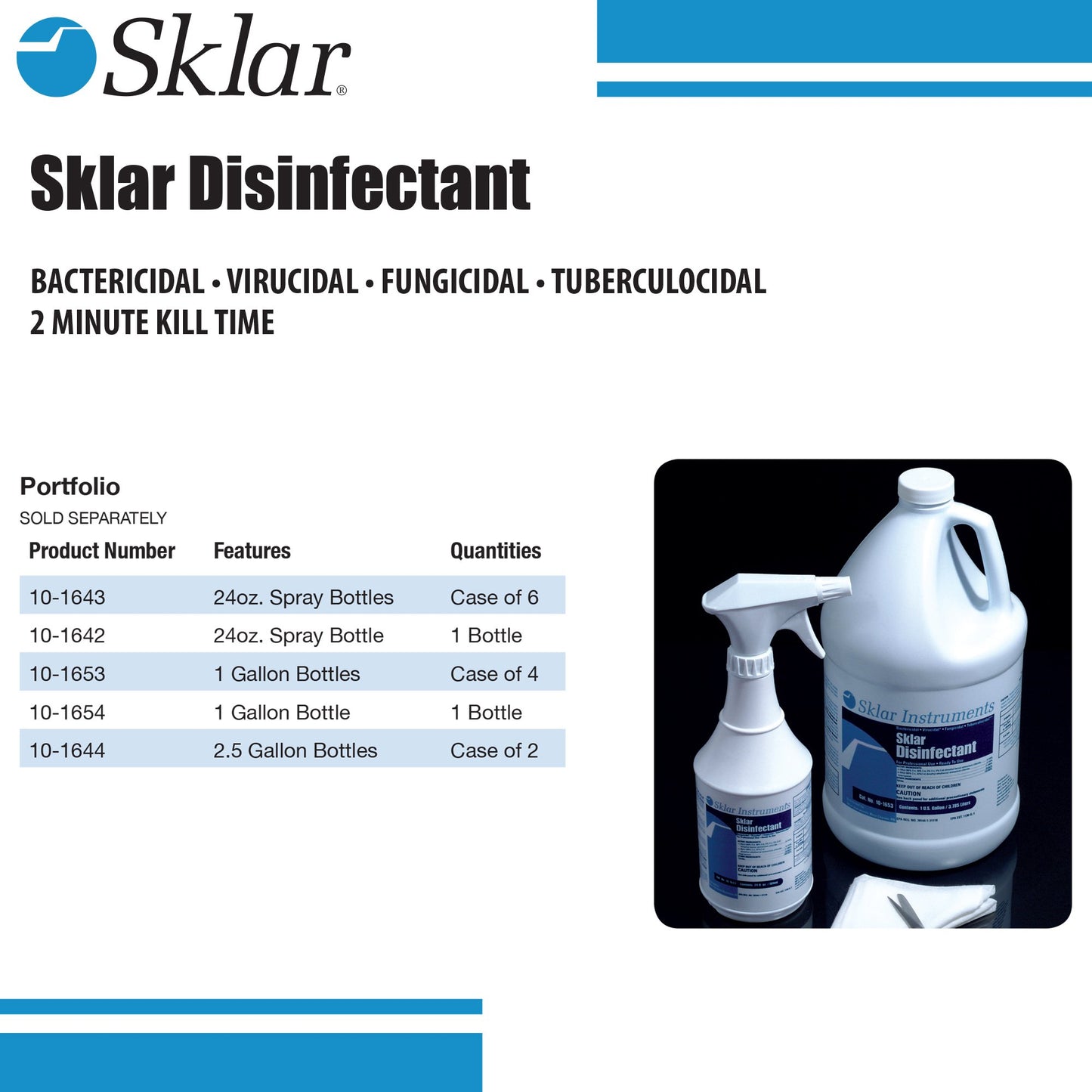 Sklar Disinfectant, 1gal, 4/cs (Item is considered HAZMAT and cannot ship via Air or to AK, GU, HI, MP, PR, VI)