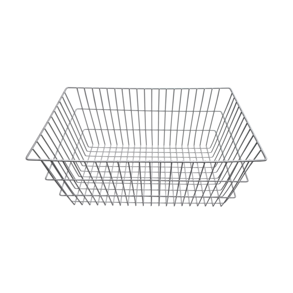 Wire Basket for Folding Cart, 12", Chrome, 24 1/2"W x 12"H x 14 1/4"D (DROP SHIP ONLY)
