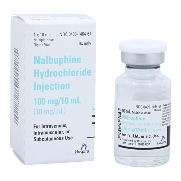 Nalbuphine Hydrochloride Injection, 10 mg/ml, 10 ml Vial, Multiple Dose, Glass Fliptop Vial, 25/cs (Rx) (Item is Non-Returnable) (We must have your Wholesale Drug License on File before shipping this product) (US Only, Excluding IN and ND)
