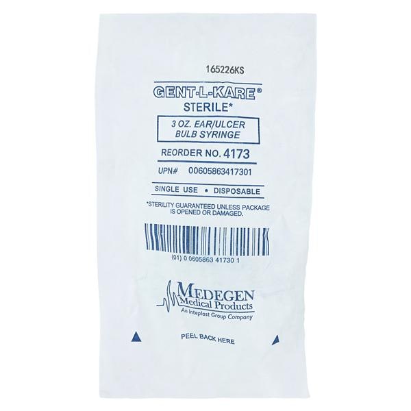 Ear/ Ulcer Syringe, 3 oz, Sterile, Individually Wrapped, 50/cs (56 cs/plt)