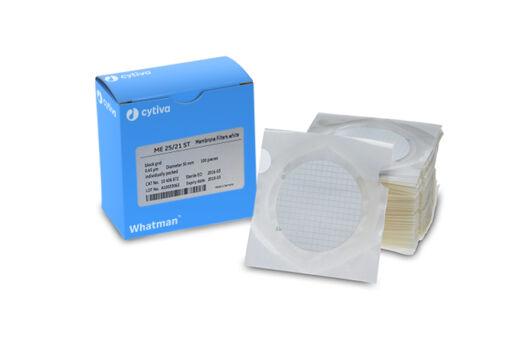 Mixed Cellulose Ester Membrane Filter, Gridded, Black, ME25/31, 0.45um, 47 mm, Sterile, 1000/pk