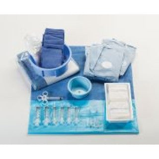 Cardiac Cath Kit, Includes: 17" x 24" Blue Cotton Towels, 10 ml Luer Lock Syringe, 2500cc Guidewire Bowl, 5.25" x 9.625" Half Deep Tray, 22G x 1.5", 18G x 1.5 and 25G x 1.5 BD PrecisionGlide Hypodermic Needles, 48" x 90" Back Table Cover, Astound Large Gowns, 79.5" x 112" Femoral Angiography Drape, 10 ml Luer Lock Syringes, 20 ml Luer Lock Syringes, 4" x 4" 16-Ply Dual X-Ray Gauze, 500cc/ 16 oz Sponge Bowl, 2 oz Medicine Cup, 36" x 28" Clear Band Bag, Mayo Tray Cover, 3/cs