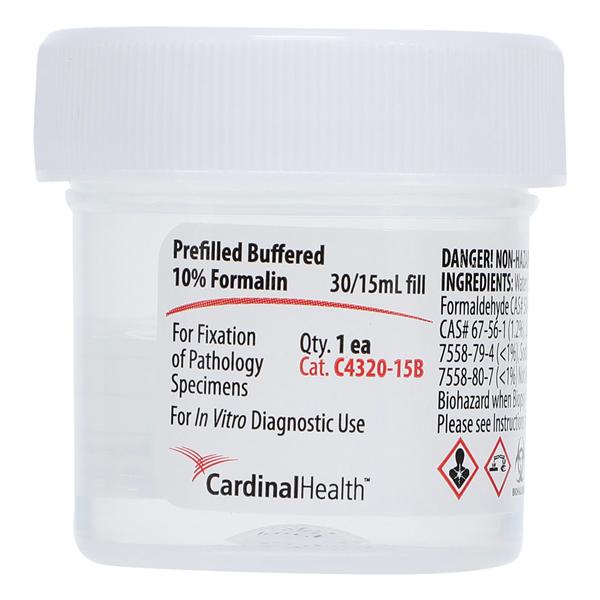 10% Neutral Buffered Formalin Prefilled Specimen Container, 15 ml, 30 ml, 100/pk, 1 pk/cs (Continental US Only)