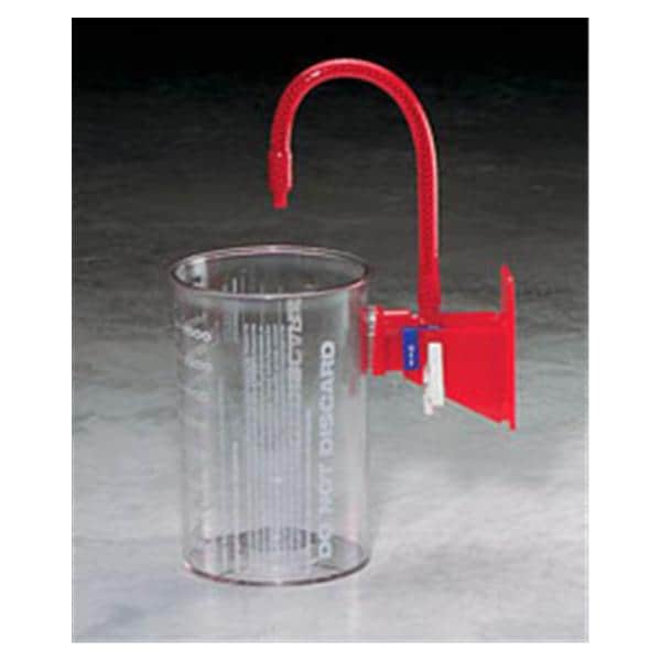 Medi-Vac Flexible Polycarbonate Suction Canister, for Wall Mount, 1500 cc, 1/cs (Made to Order; Manufacturer Est. 4Wk Leadtime) (Continental US Only)