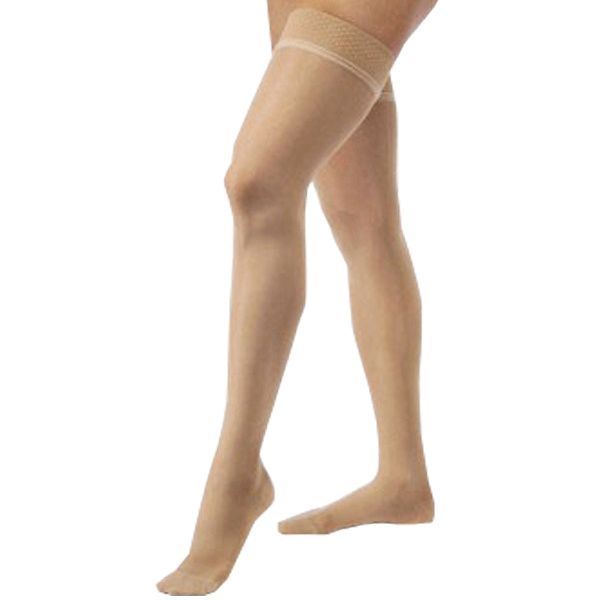 Compression Stocking, Thigh High, 30-40 mmHG, Closed Toe, Lace, Honey, Small (Continental US Only)