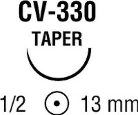 Suture, Taper Point, Size 4-0, Blue, 36", Needle CV-330, _ Circle, 3 dz/bx (Continental US Only)