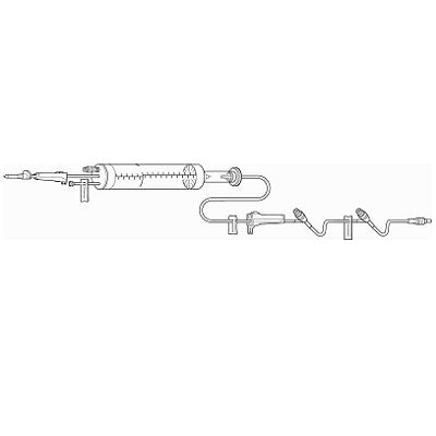 Buretrol Solution Set, 150 ml Burette Drip Chamber Filter Valve, (3) Clearlink Luer Activated Valves (1" Burette), Male Luer Lock Adapter with Retractable Collar, 60 drops/ml, 104" Length, Non-Pyrogenic, Contains DEHP, Sterile Fluid Path, 48/cs (Rx) (Continental US Only) (Product Access Restricted. Check with your sales rep to verify eligibility) (Temporarily Unavailable for Sale due to Manufacturer Allocation)