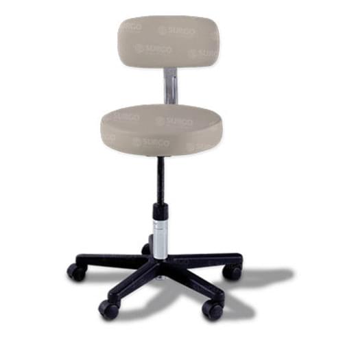 271 Basic Stool w/ Back, Manually Adjustable, Dark Linen (US Only) (DROP SHIP ONLY) (Delivery Info Sheet Required)