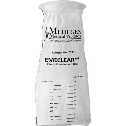 Emesis Bag, 6.5" x 15", 1.35mL, Transparent, 100/cs