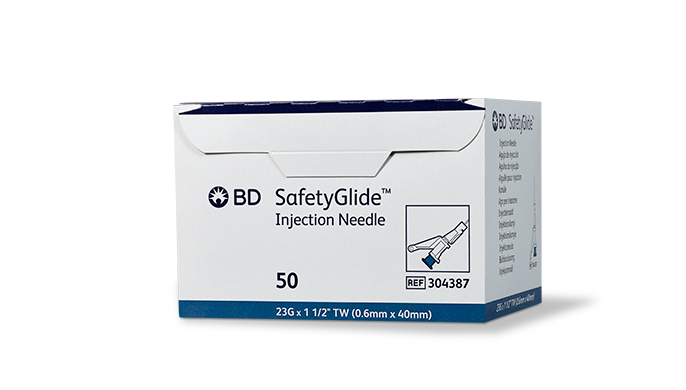 SafetyGlide Needle, 23G x 1.5", RB, Thin Wall, 50/pk, 10 pk/cs (Continental US Only) (Drop Ship Requires Pre-Approval)