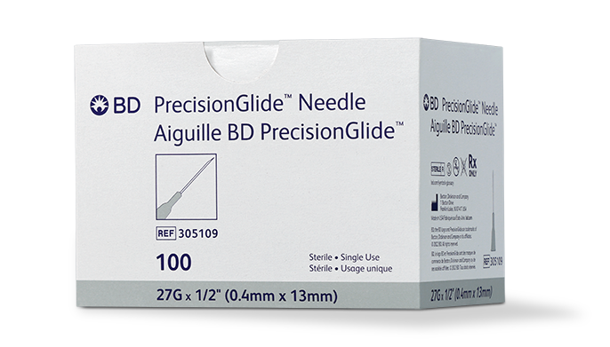 Needle, 27G x _", Regular Bevel, Sterile, 100/bx, 10 bx/cs (Continental US Only) (Drop Ship Requires Pre-Approval)