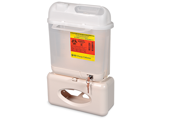 Wallmate Includes: 5.4 Qt Sharps Collector, Locking Bracket & Glove Box Holder (42 ea/plt) (Continental US Only) (Drop Ship Requires Pre-Approval)