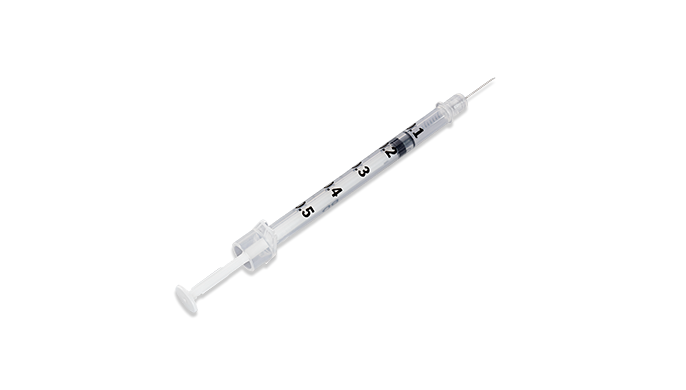 Tuberculin Syringe, _mL, Permanently Attached Needle, 27G x _", Regular Bevel, 100/bx, 5 bx/cs (Continental US Only) (Drop Ship Requires Pre-Approval)