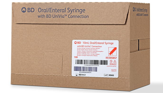 Enteral Syringe, UniVia Connector, 10mL, 100/pk, 4 pk/cs (Continental US Only) (Drop Ship Requires Pre-Approval)