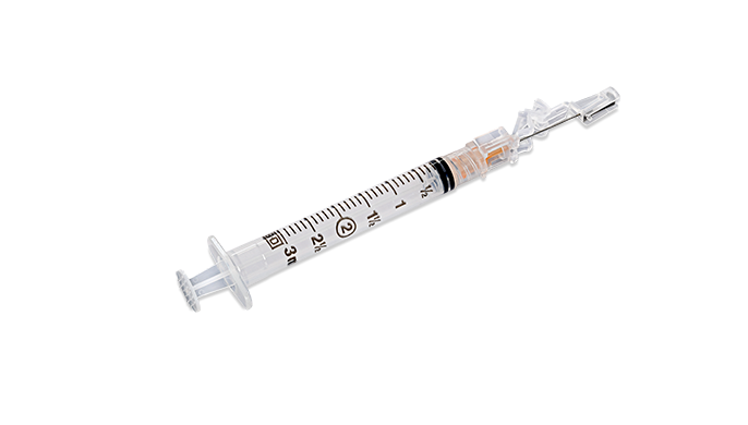 Syringe, 3mL, 25G x 5/8" Shielding Subcutaneous Injection Needle, Regular Bevel, Regular Wall, Detachable Needle, 50/bx, 8 bx/cs (Continental US Only) (Drop Ship Requires Pre-Approval)