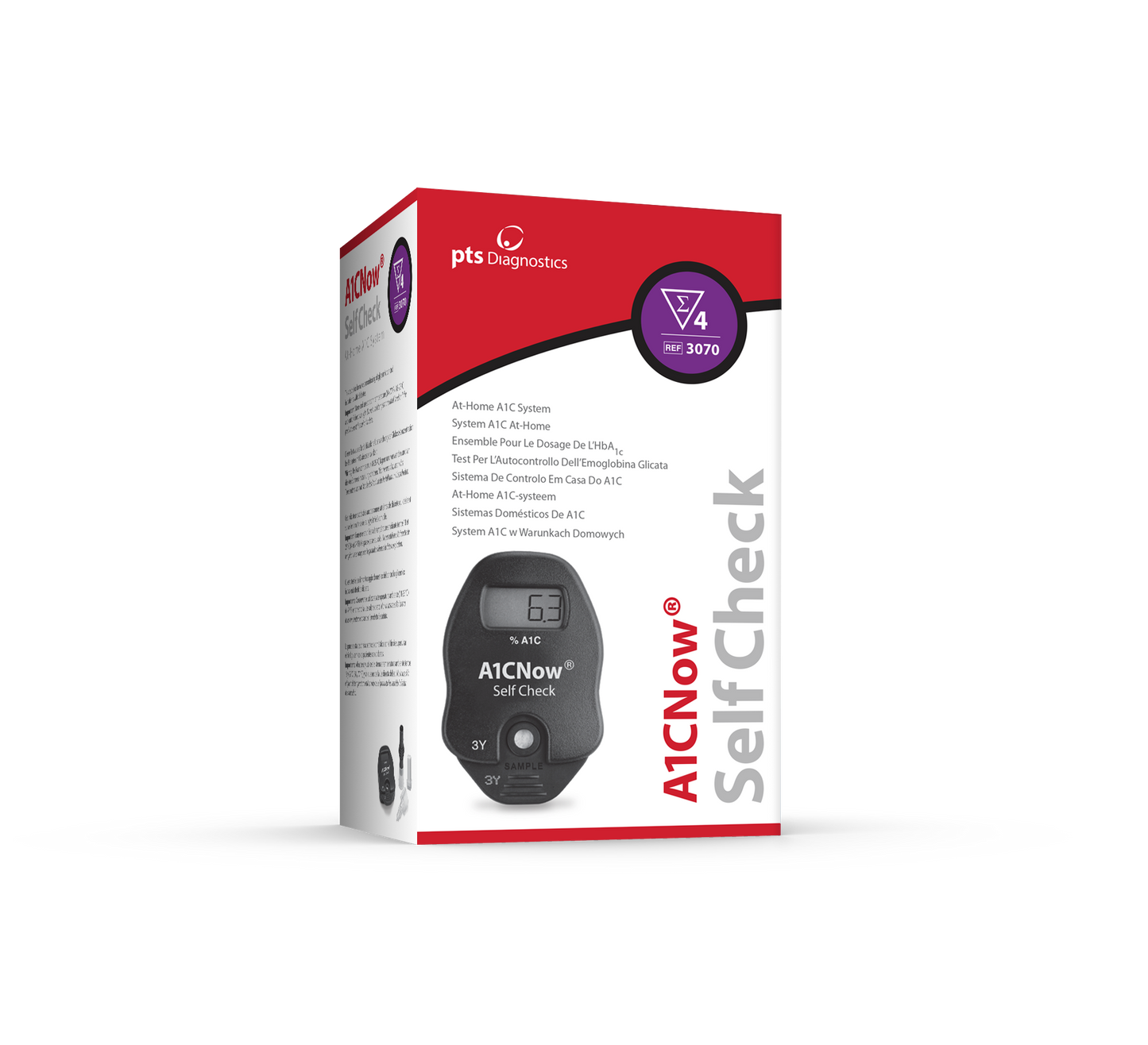 A1CNow Self Check System, (1) Patented A1CNow Analyzer, (4) test cartridges, (4) Fingerstick Lancets, (4) Blood Collectors (Not Available For Sale into Canada)