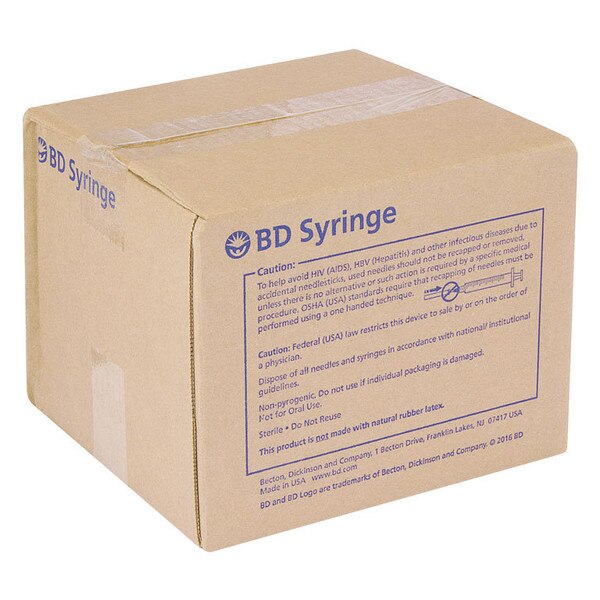 Tuberculin Syringe Only, Slip Tip, 1mL, 200/bx, 8 bx/cs (18 cs/plt) (Continental US Only) (Drop Ship Requires Pre-Approval) (Item on Manufacturer Allocation - Inventory Limited when Available)
