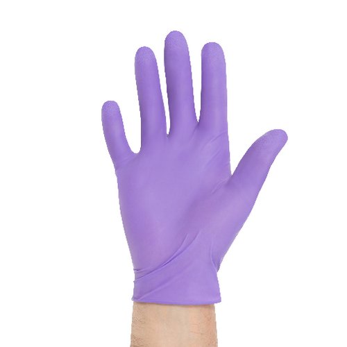 Gloves, Large, Non-Sterile, Paired, Beaded Cuff, Purple, 500/cs (24 cs/plt) (US Only)