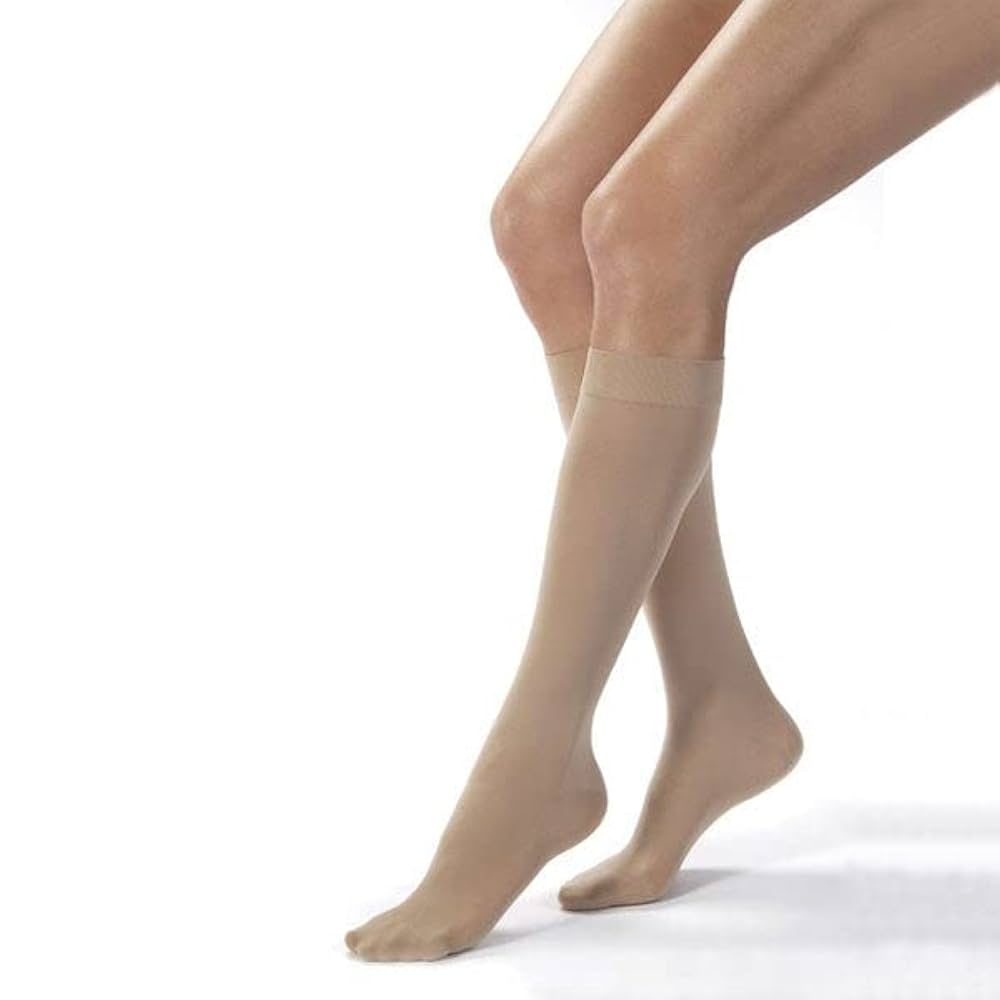 Compression Hose, Knee High, 15-20 mmHG, Closed Toe, Natural, X-Large (Continental US Only)
