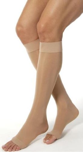 Compression Stocking, Knee High, 15-20 mmHG, Open Toe, Bronze, Large (Continental US Only)