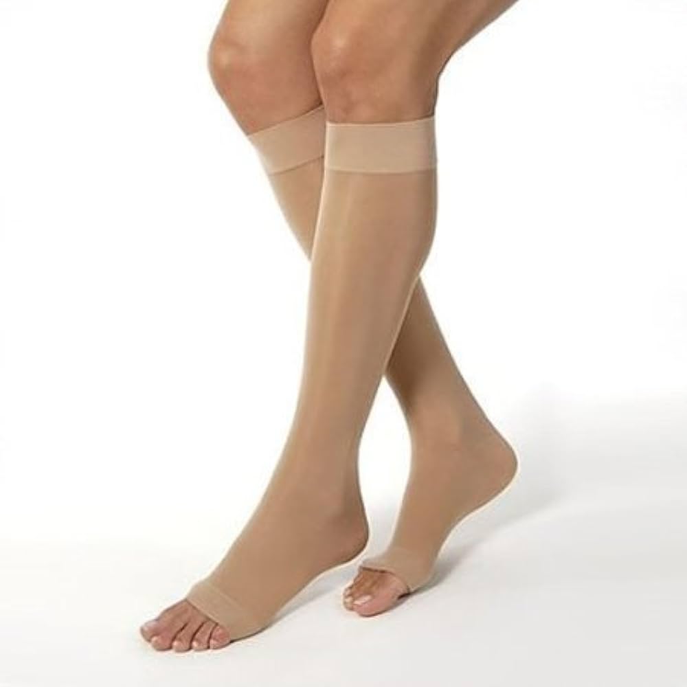 Compression Stocking, Knee High, 15-20 mmHG, Open Toe, Bronze, Medium (Continental US Only)
